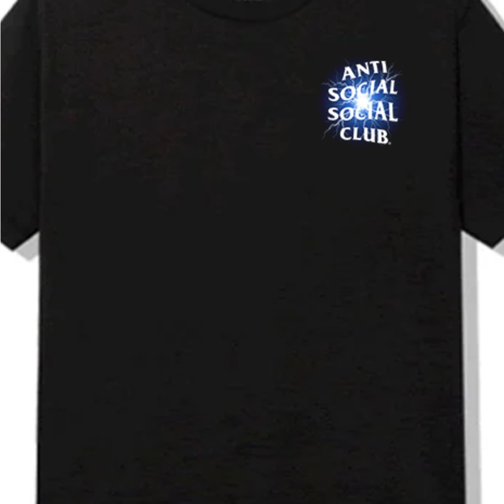 Anti Social Social Club Black (PAIN TEE) White (Glow In Dark) Logo, Unisex (NWT)